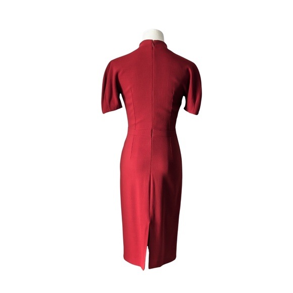 GUCCI Designer Runway Maroon Red Wool Dress - Picture 5 of 14